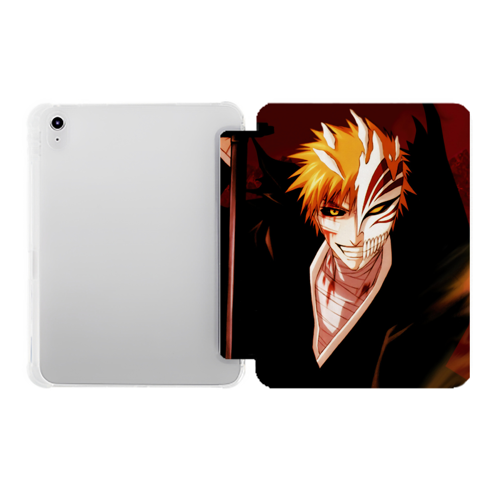 （画像用） ブリーチ BLEACH IPad ケース ペン収納付き 三つ折りスタンド PUレザー×シリコン 対応機種9.5/10.5/10.9インチ